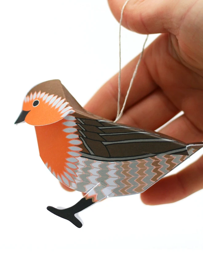 Card With 3D Robin Ornament