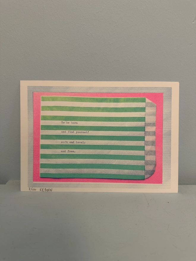 'Reborn' A5 Risograph Print Wall Art