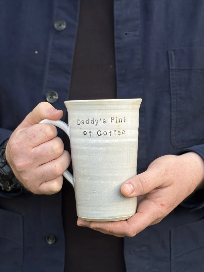 Personalised ceramic pint mug