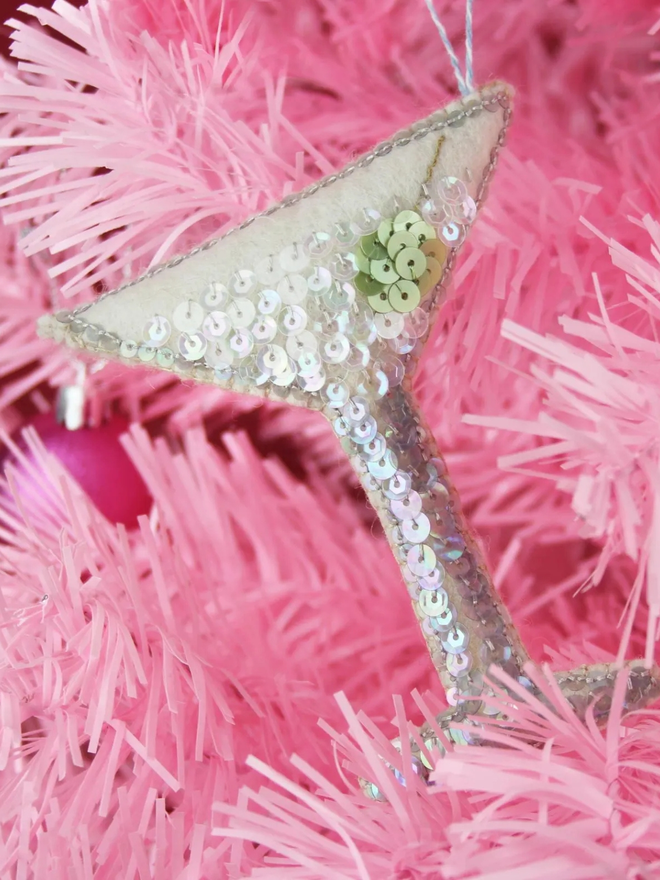 Martini sequin hanging ornament