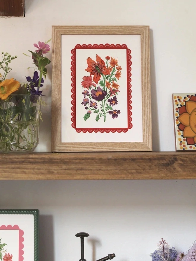 Red Passionflower Print