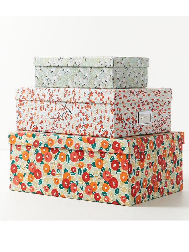 Harris and Jones Patterned Storage Boxes
