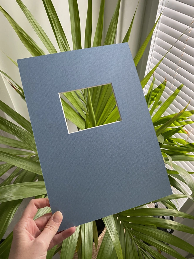 Blue mount to hold baby scan photo