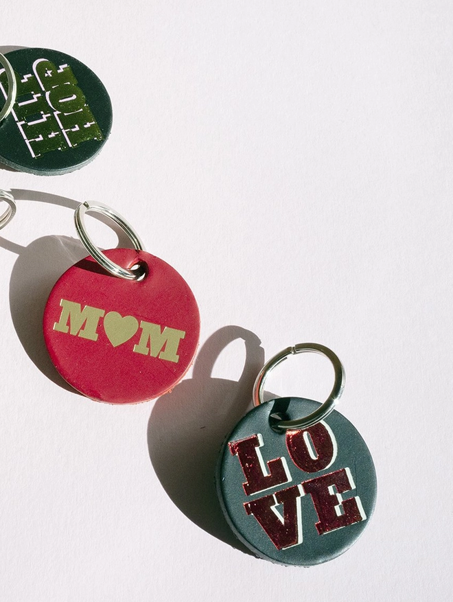 love, mum, hip hop keyrings 