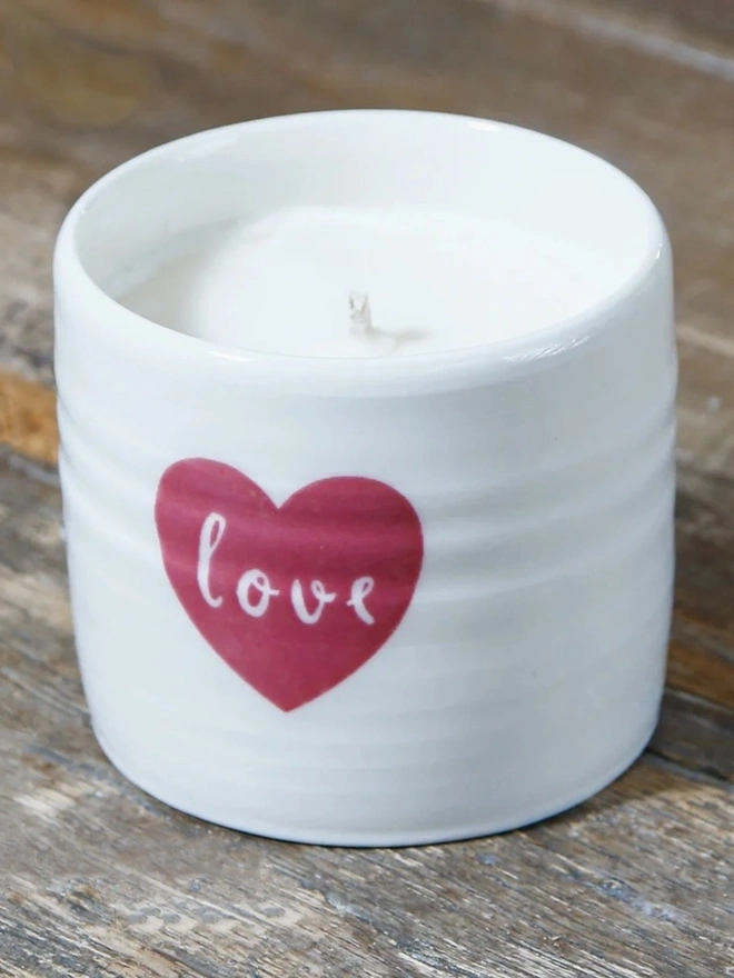 'Love' Heart Soy Candle