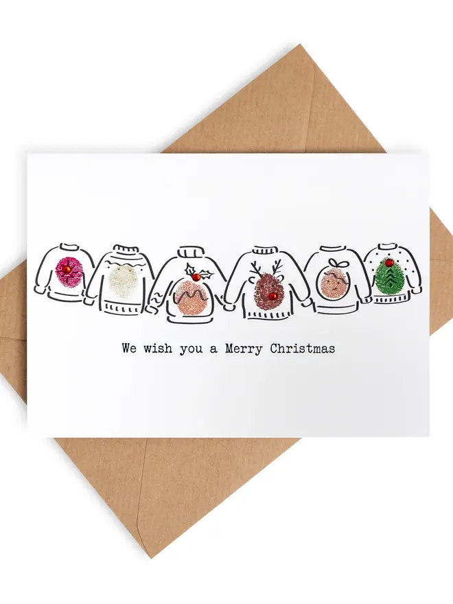 christmas jumper card making kit