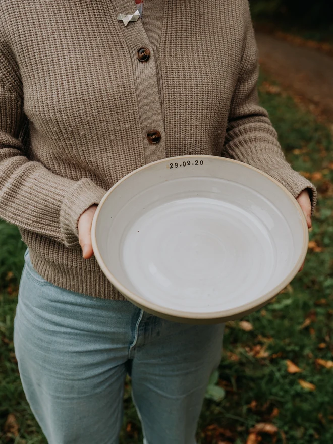 ceramic white platter