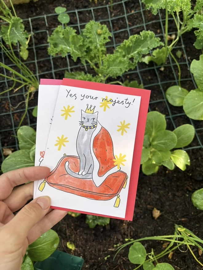 'Yes Your Majesty' Cat Card