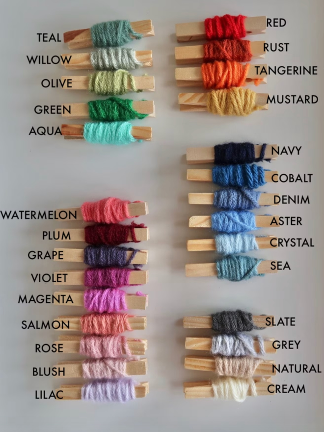 The Birthday Banner. A selection of the colours available.