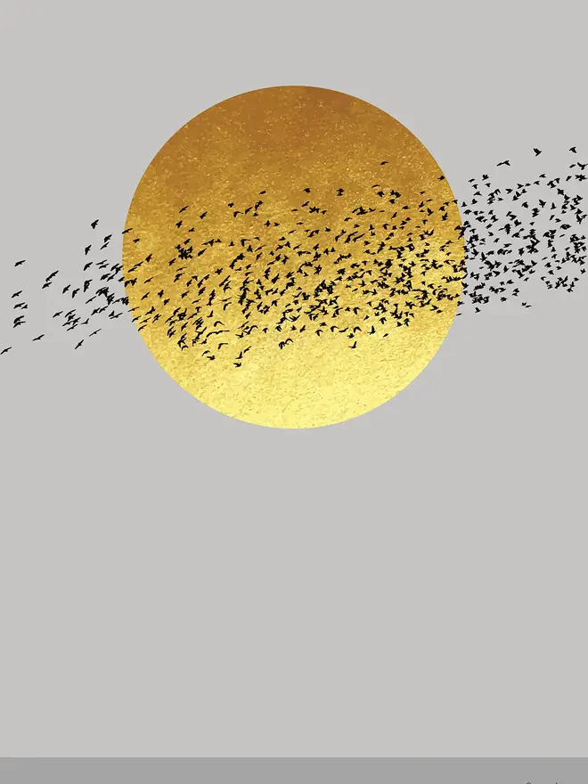 Golden Flock Giclée Print 