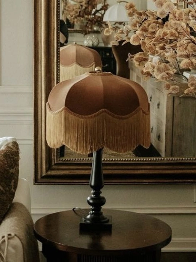 The Emmy Fringed Lampshade - Golden Fringe