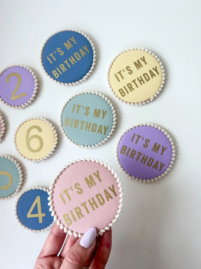 It's My Birthday Coloured Birthday Badge