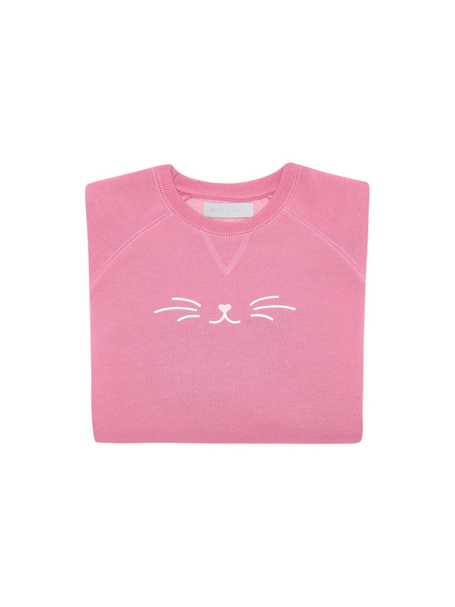 pink cat nose sweatshirt