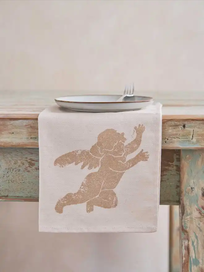 Christmas Gold Cherub Napkins
