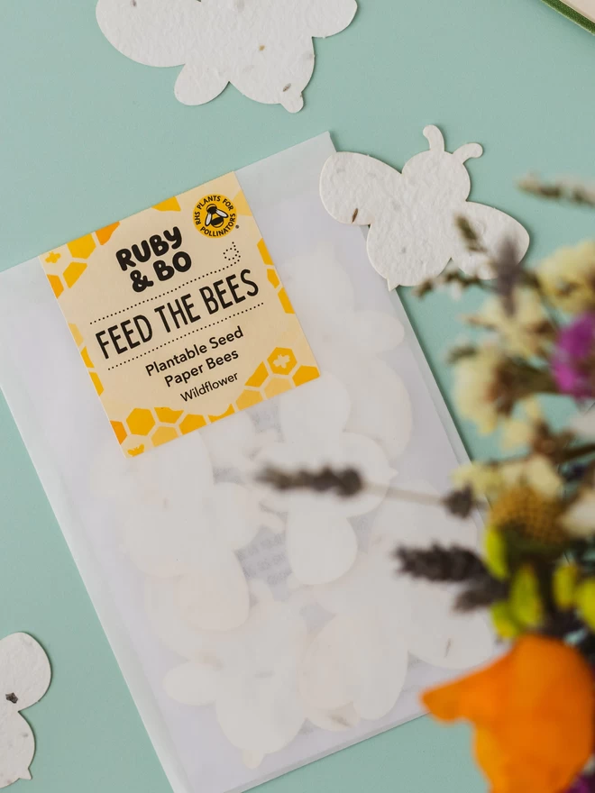 Feed The Bees! Plantable Seed Paper Bees
