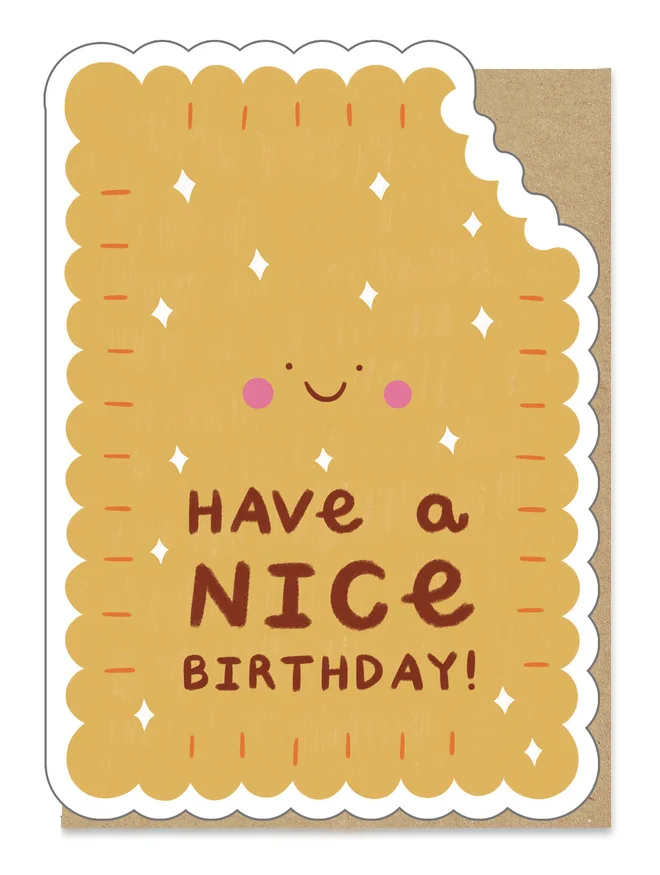 nice biscuit birthday card