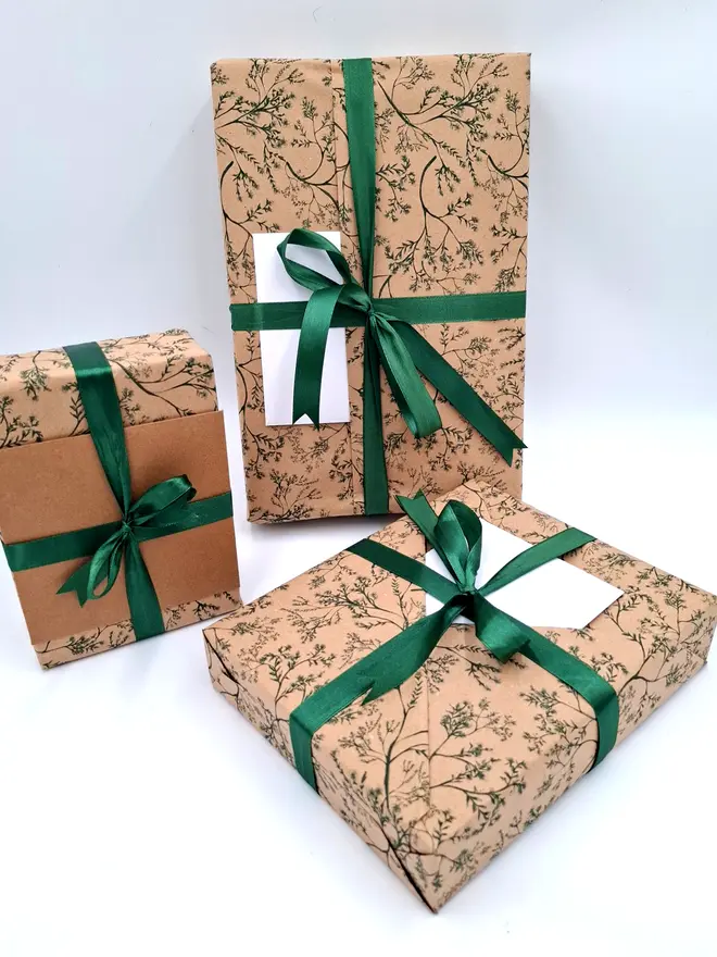 Optional Gift Wraping with hand printed card