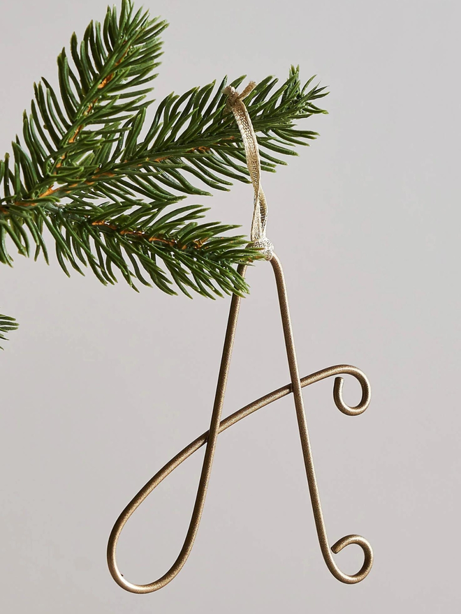 Initial Wire Tree Decoration