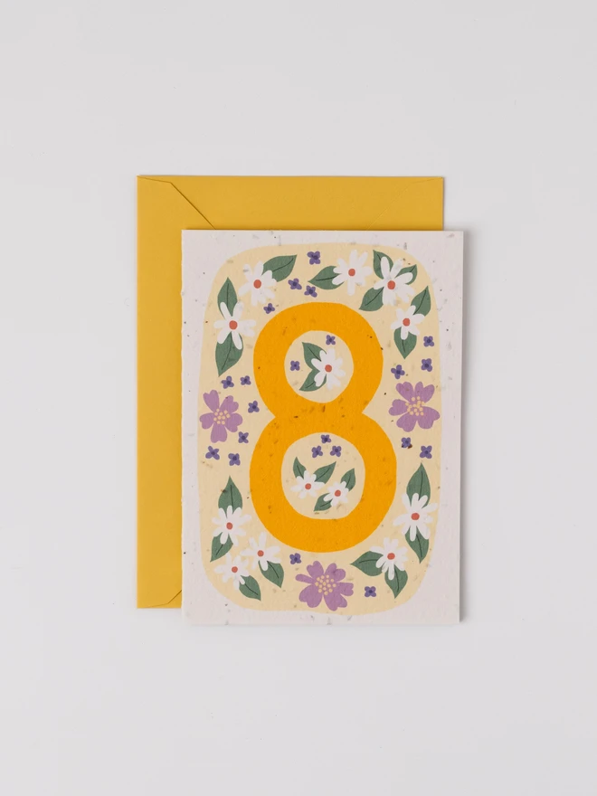 Plantable 8th Birthday Card