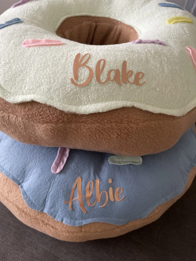 personalised doughnut cushion pillow