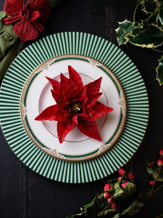 Poinsettia Candle