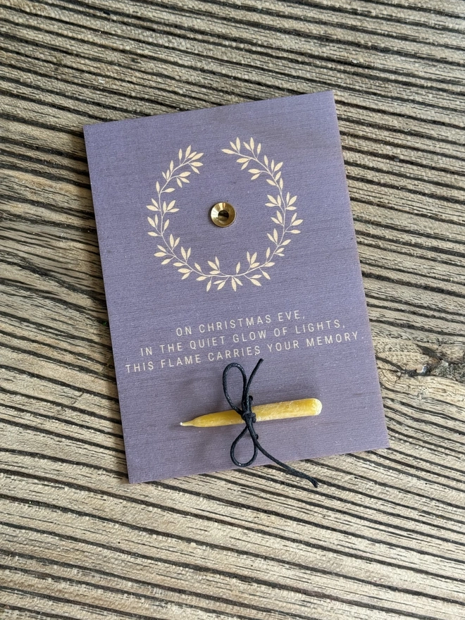 christmas candle memorial card by modo