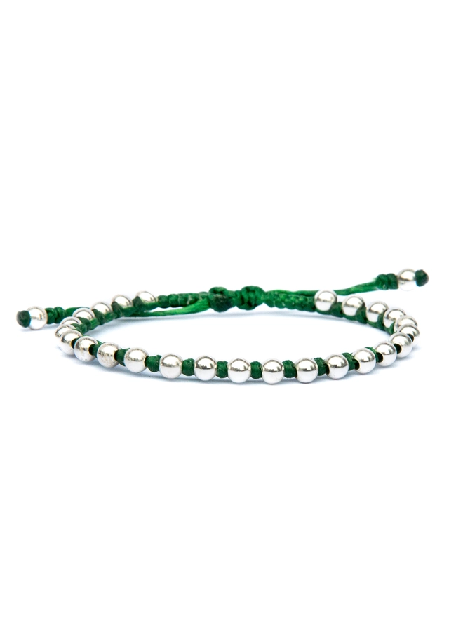 green friendship bracelet for women