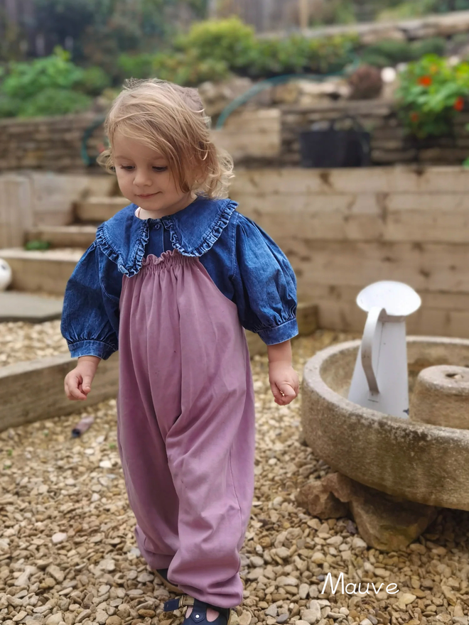 Kids' Organic Cotton Jersey Dungarees