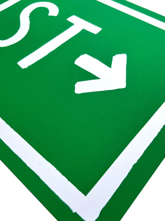 Exist - Green Exit Sign Screenprint