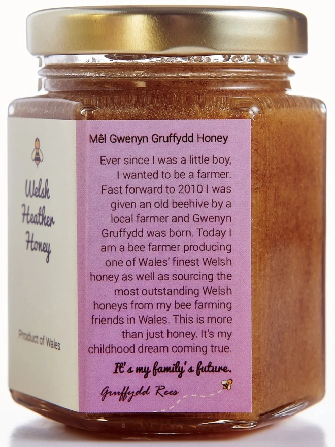 Welsh Runny & Welsh Heather Honey Gift Set with Wooden Honey