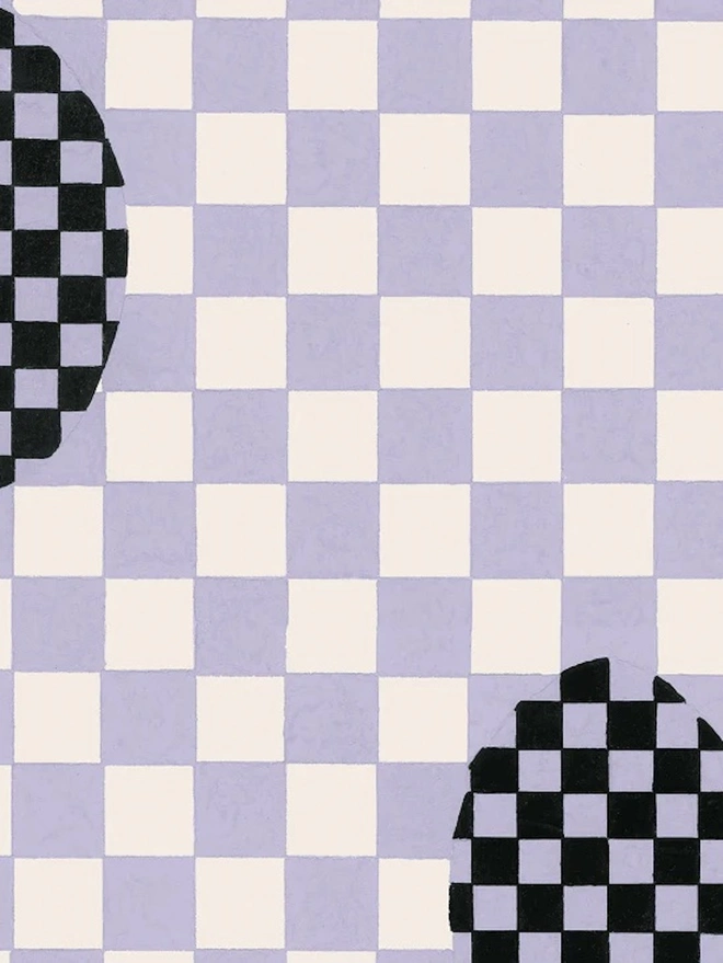 Deco Checkers In Violet Veil Wallpaper Micaela Sharp 