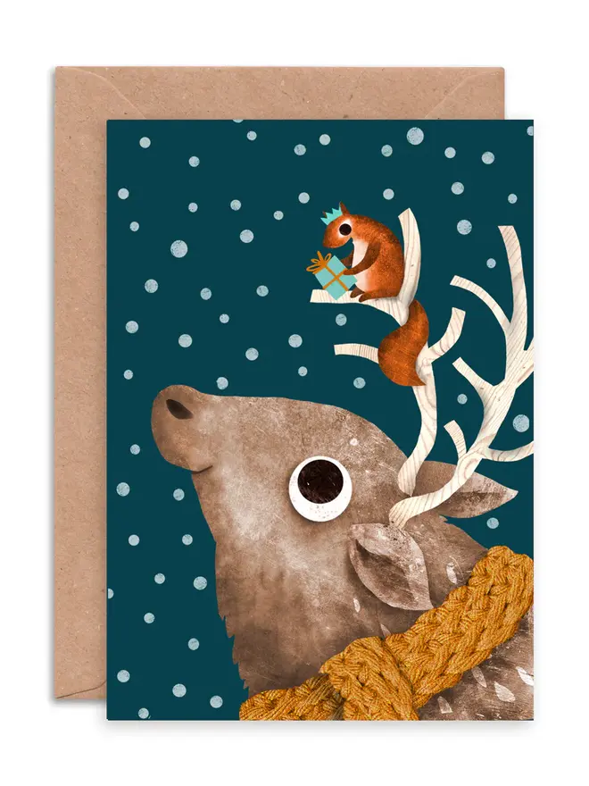 christmas animals card pack