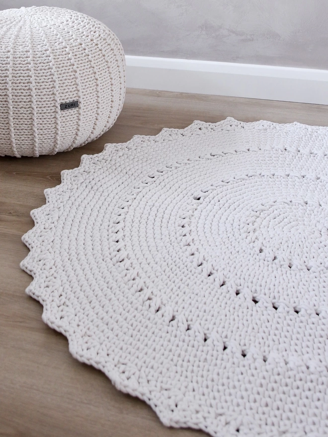 hand crocheted rug boho style3