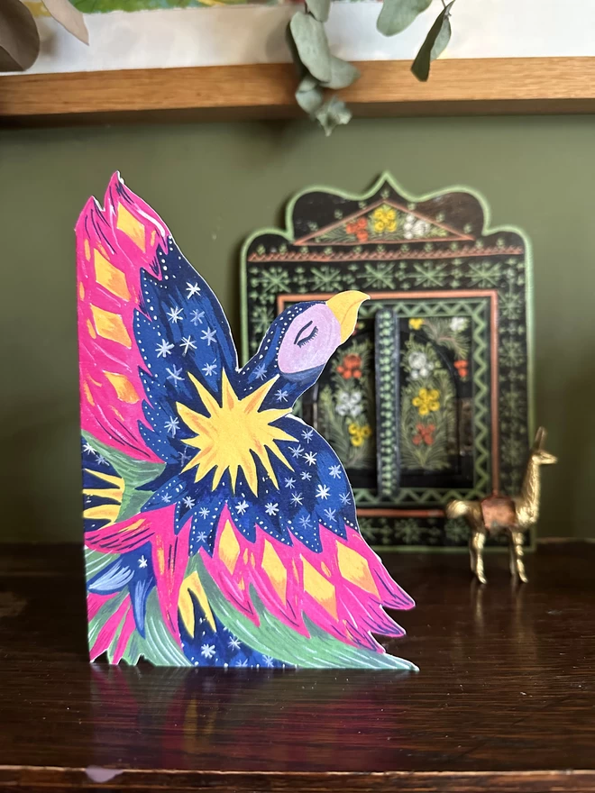 parrot greetings card