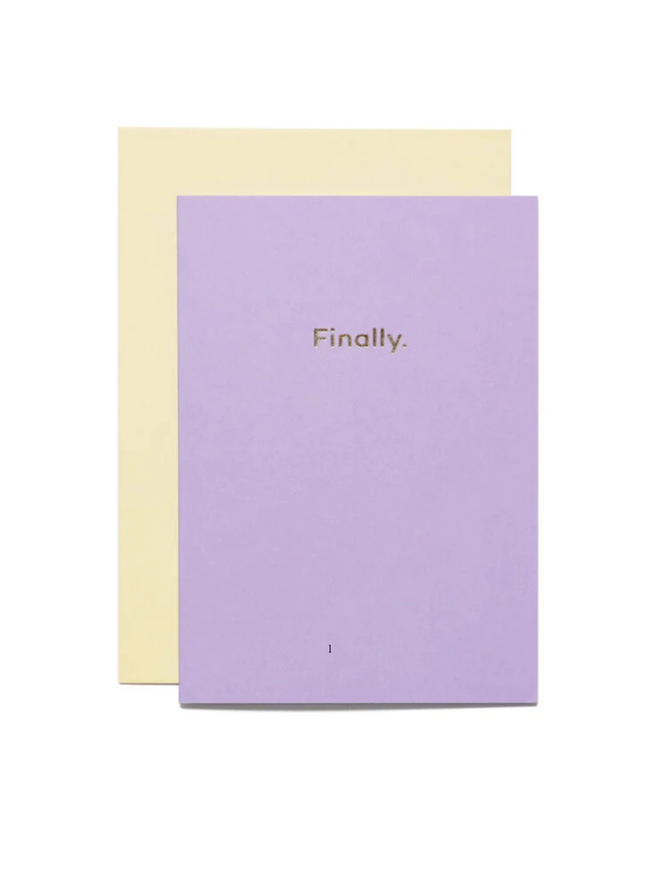 finally greetings card