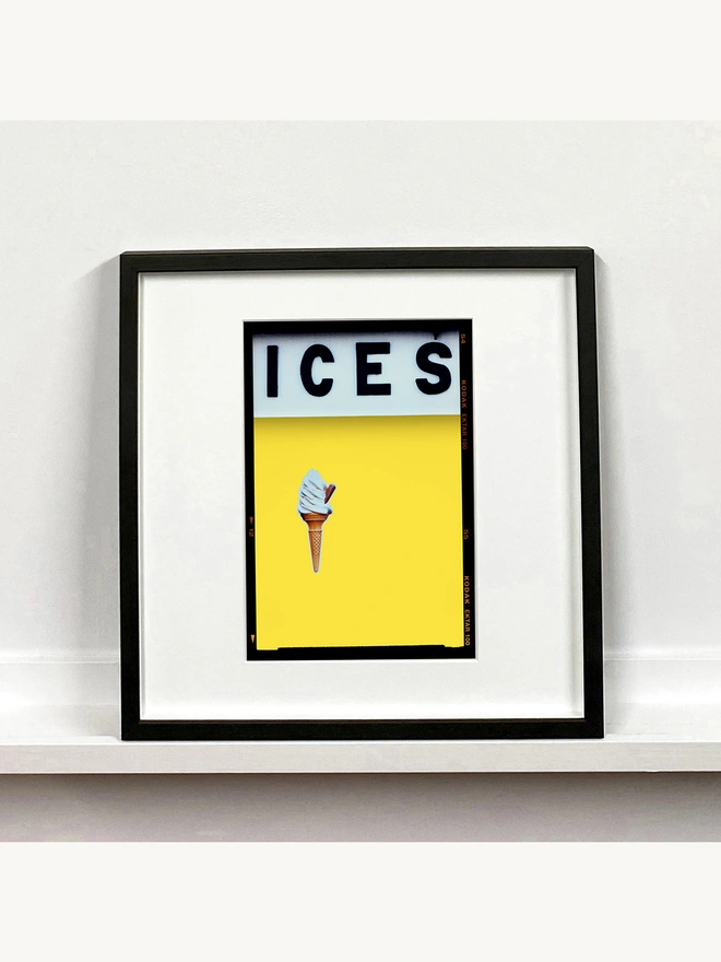 ICES Lemon Yellow Mounted Square Framed in Black