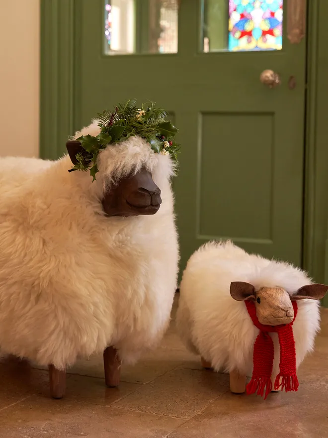 Sheep footstool