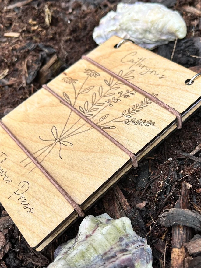 Birch Wood Personalised Flower Press