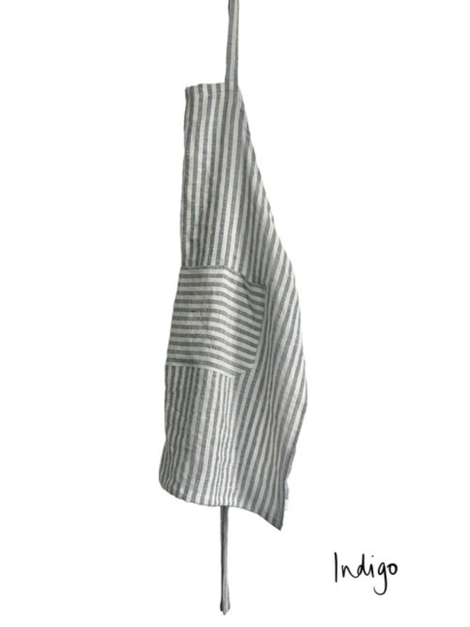 Striped Linen Full Apron