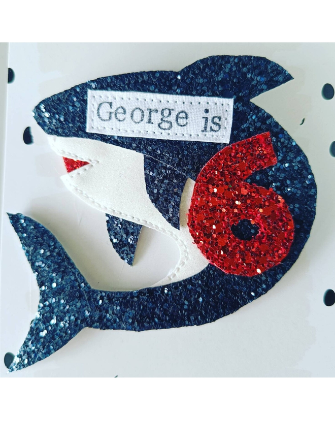 Shark Birthday Badge