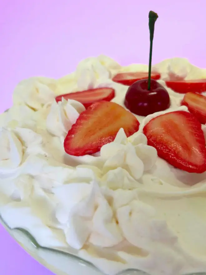Fake Strawberry Trifle Replica Heritage Dessert