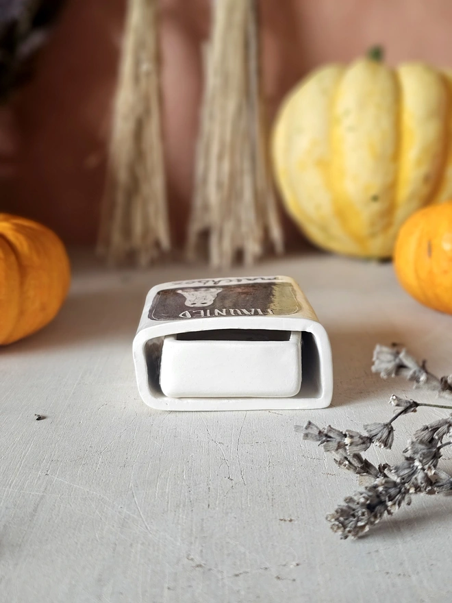 Haunted house Halloween matchbox