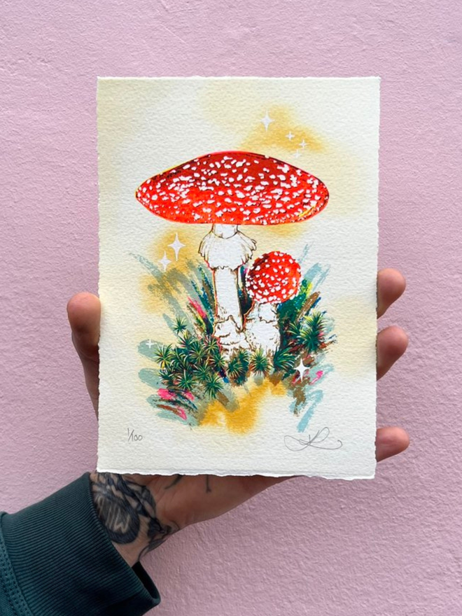 'Amanita Muscaria' Mushroom Screenprint
