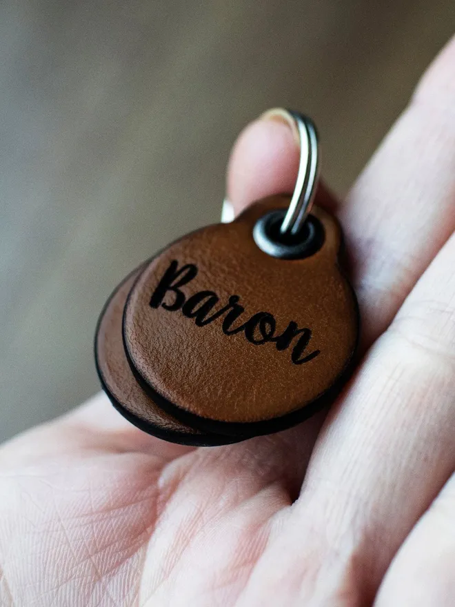 Personalised Leather Pet ID Tag