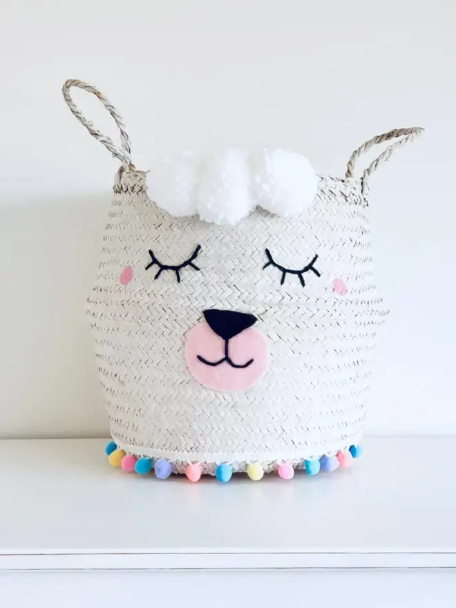 Handmade Llama Belly Basket