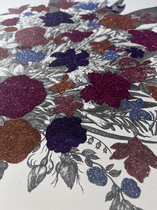 A brief moment of beauty close up of glitter