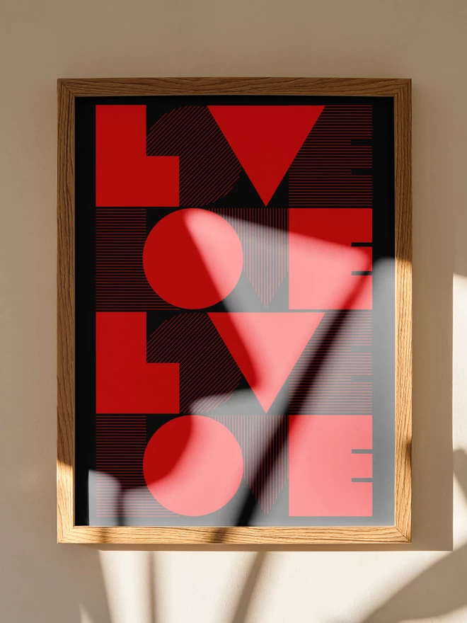 Love Love Love Love Typographic Giclée Print