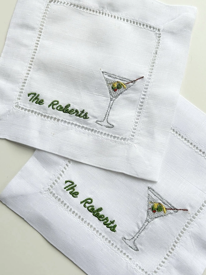Personalised Extra Dirty Cocktail Napkins (Set Of 2)