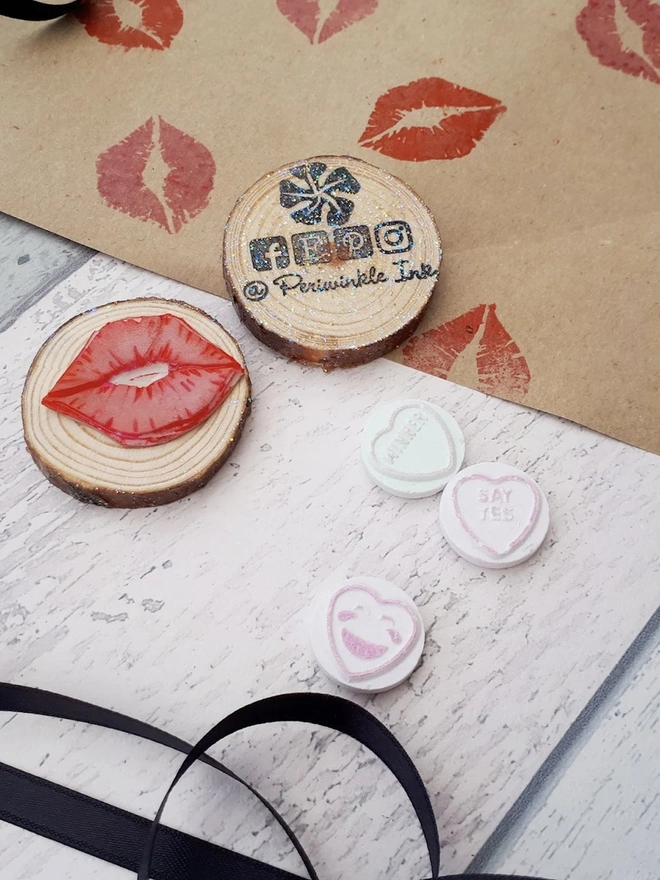 Kiss Lips Ink Stamps