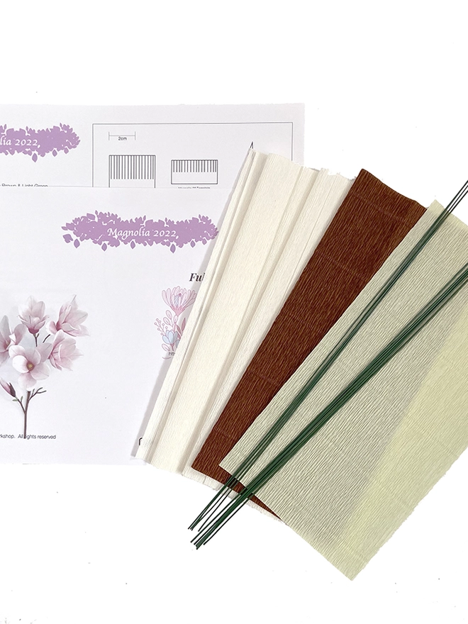 Crepe Paper Magnolia DIY Kit